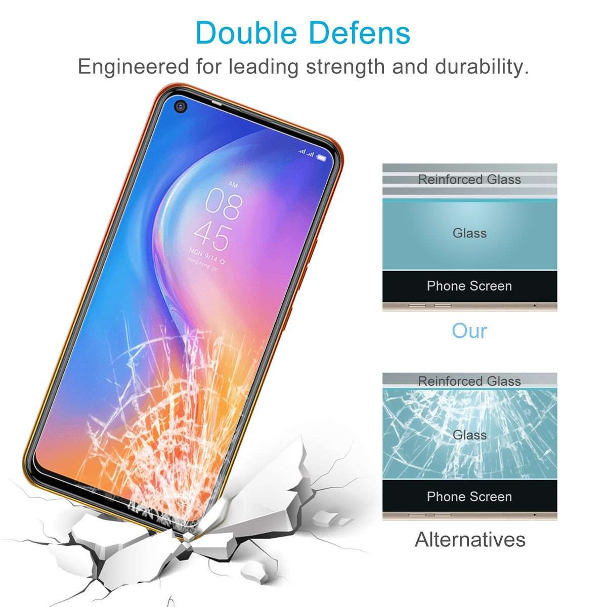 10 PCS 0.26mm 9H 2.5D Tempered Glass Film For Tecno Spark 5