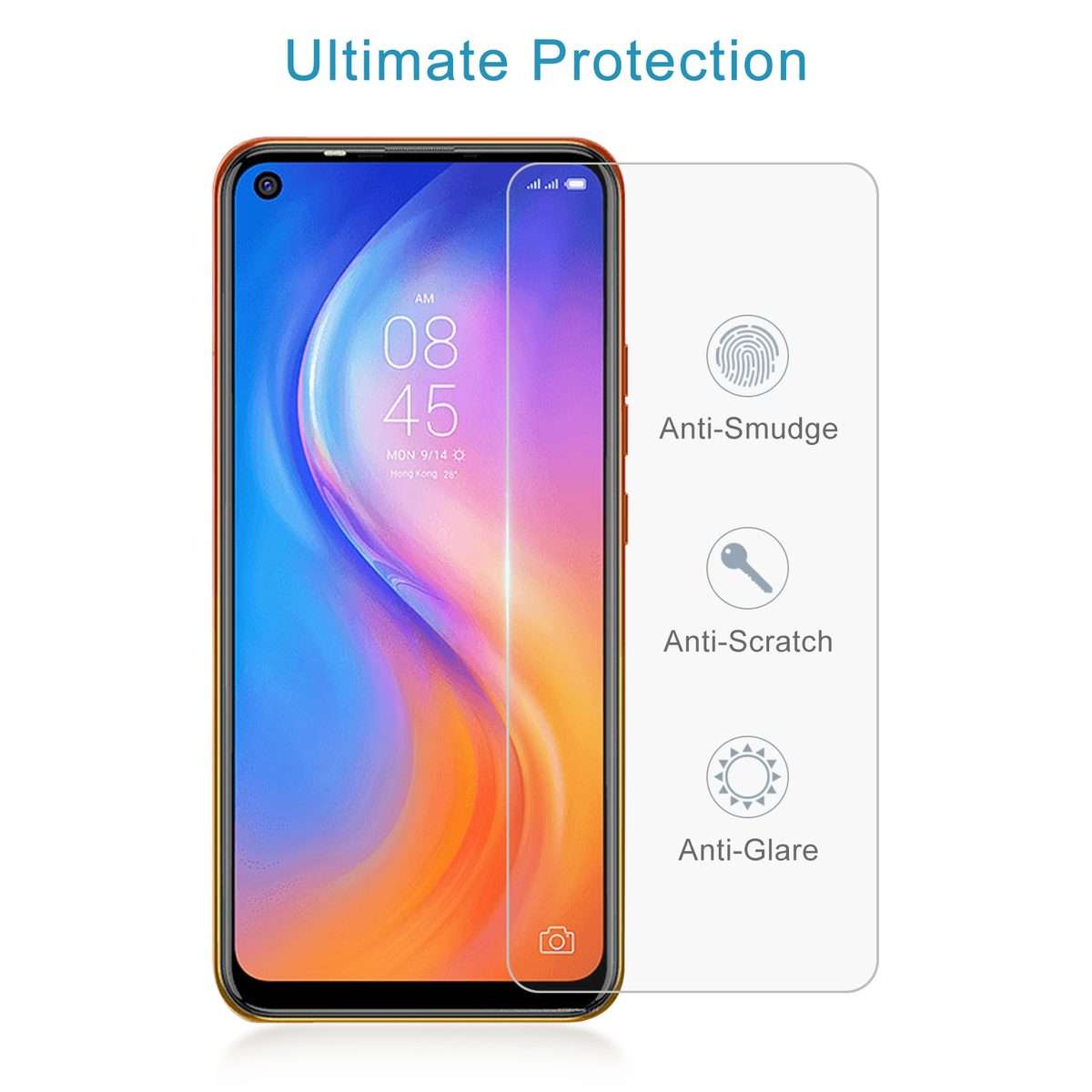 50 PCS 0.26mm 9H 2.5D Tempered Glass Film For Tecno Spark 5