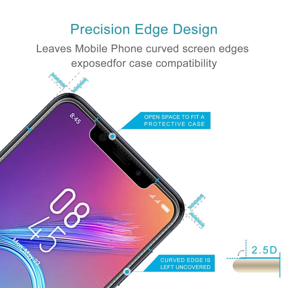 50 PCS 0.26mm 9H 2.5D Tempered Glass Film For Infinix Zero 6 Pro
