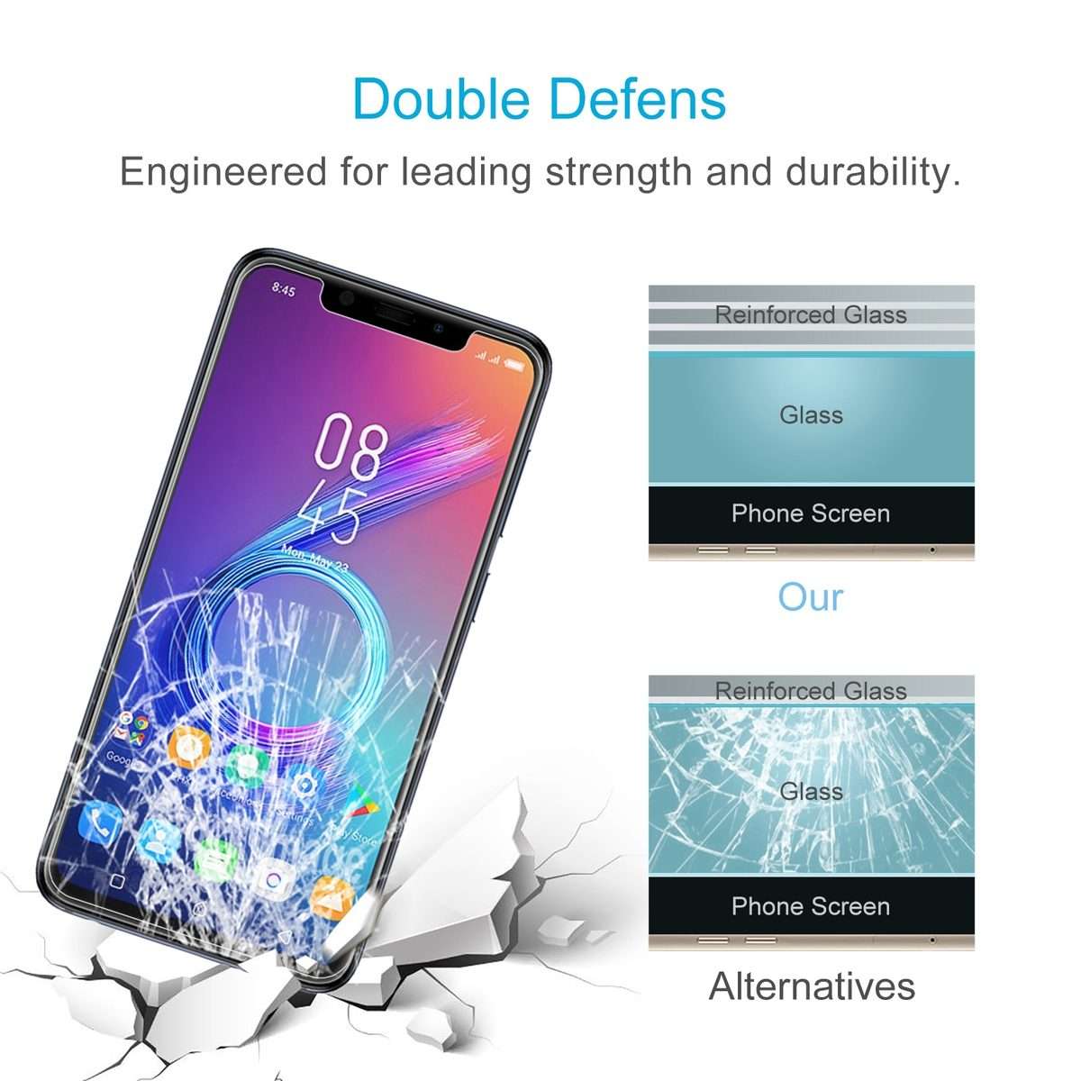 50 PCS 0.26mm 9H 2.5D Tempered Glass Film For Infinix Zero 6 Pro