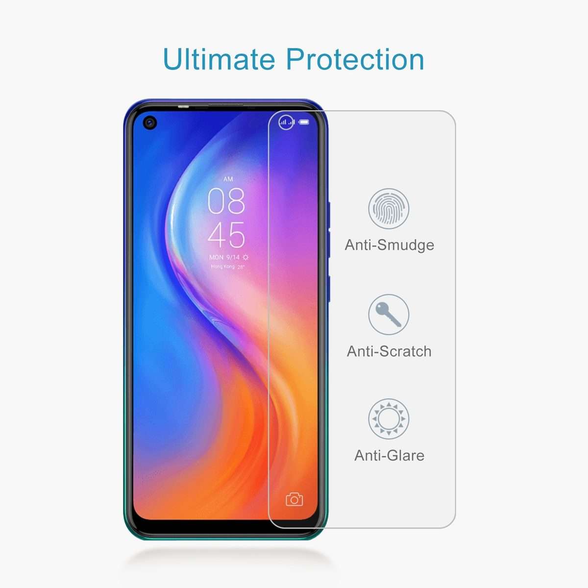 10 PCS 0.26mm 9H 2.5D Tempered Glass Film For Tecno Spark 5 Pro
