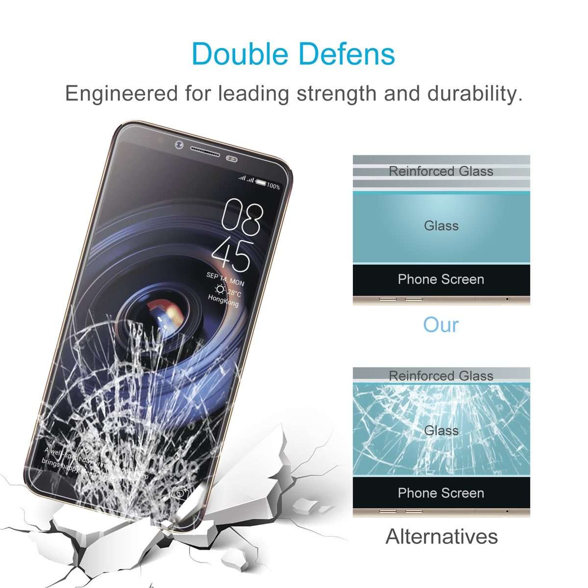 10 PCS 0.26mm 9H 2.5D Tempered Glass Film For Tecno Camon X Pro