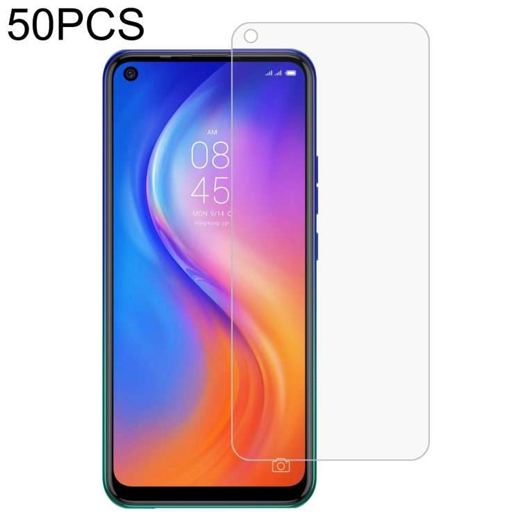 50 PCS 0.26mm 9H 2.5D Tempered Glass Film For Tecno Spark 5 Pro