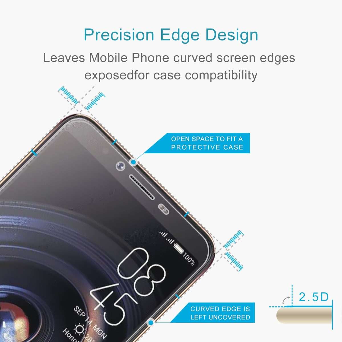 50 PCS 0.26mm 9H 2.5D Tempered Glass Film For Tecno Camon X Pro