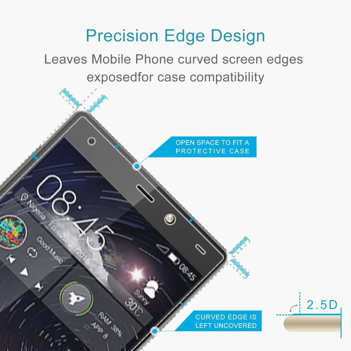 50 PCS 0.26mm 9H 2.5D Tempered Glass Film For Tecno Camon C5