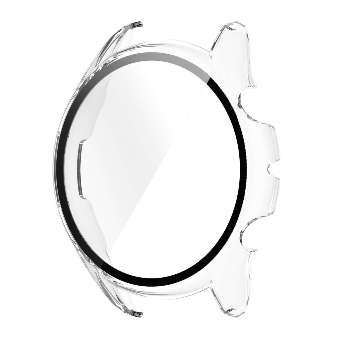 For Amazfit GTR 3 / GTR 3 Pro PC + Tempered Glass Watch Protective Case(Transparent White)
