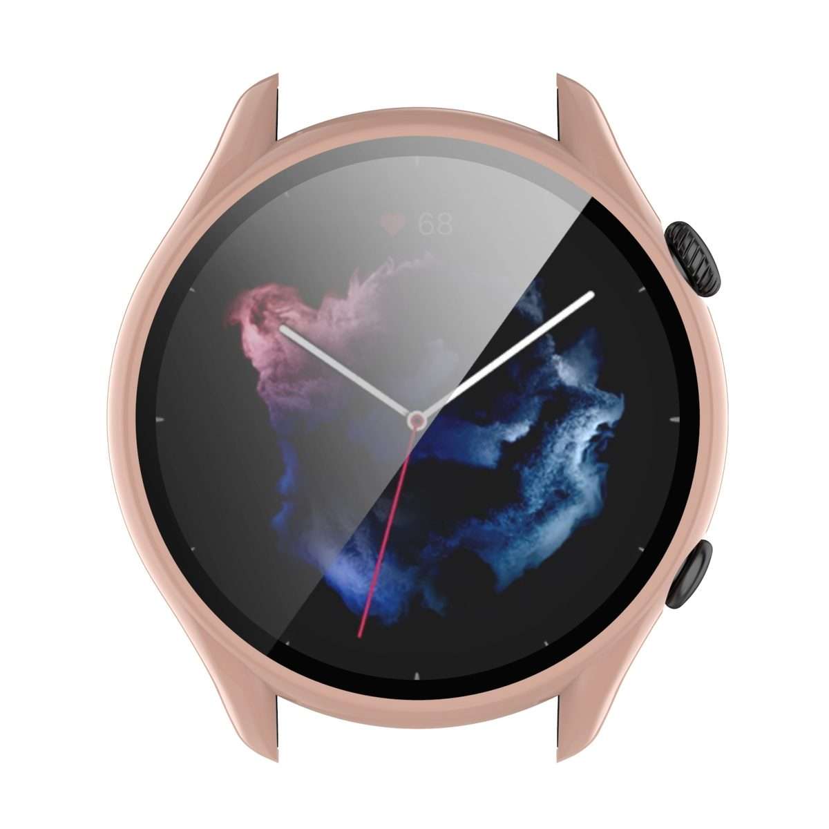 For Amazfit GTR 3 / GTR 3 Pro PC + Tempered Glass Watch Protective Case(Cherry Blossom Pink)