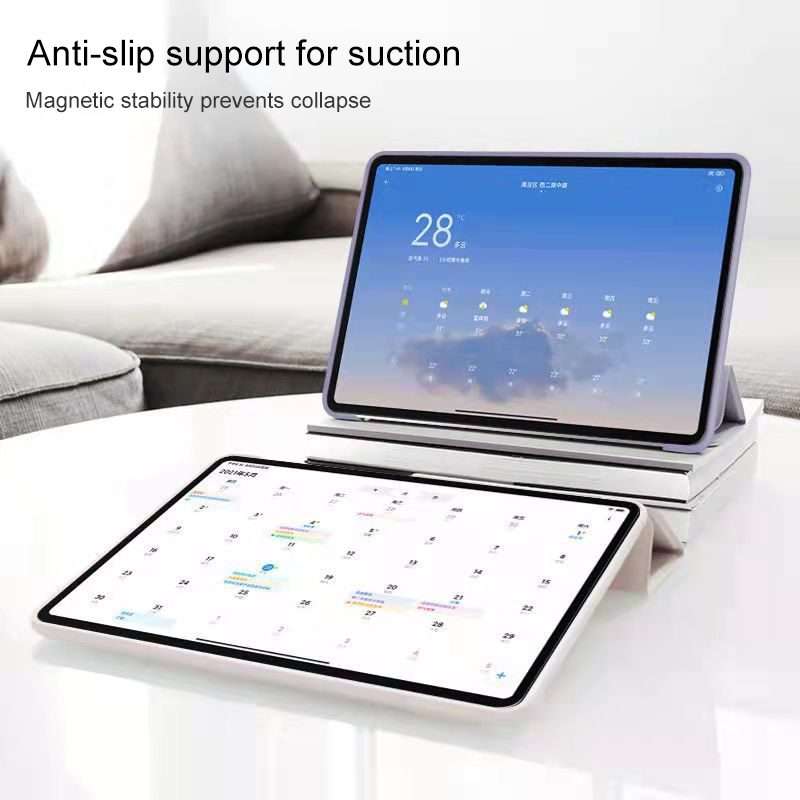 For Xiaomi Pad 5 / Pad 5 Pro Skin Feel Matte Honeycomb Leather Tablet Case with ... (Light Green)