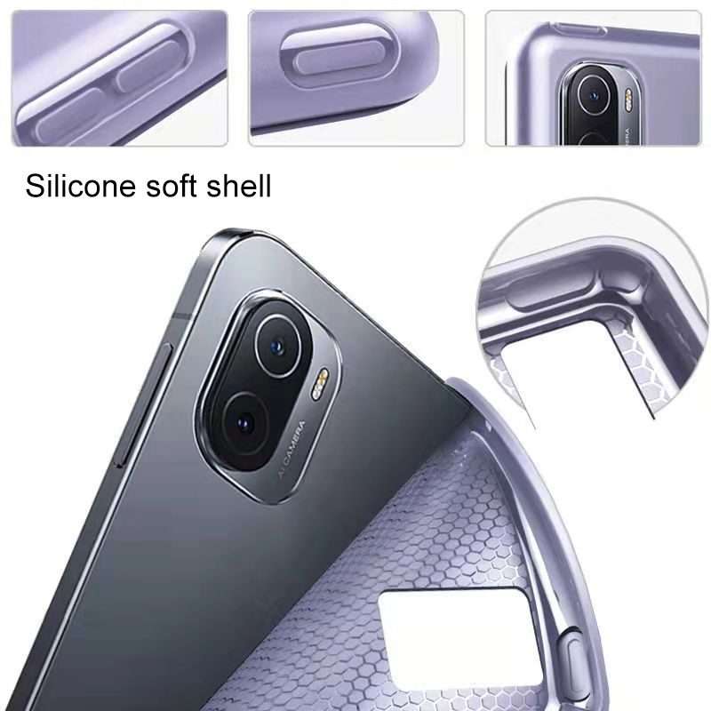 For Xiaomi Pad 5 / Pad 5 Pro Skin Feel Matte Honeycomb Leather Tablet Case wit ... (Lavender Grey)