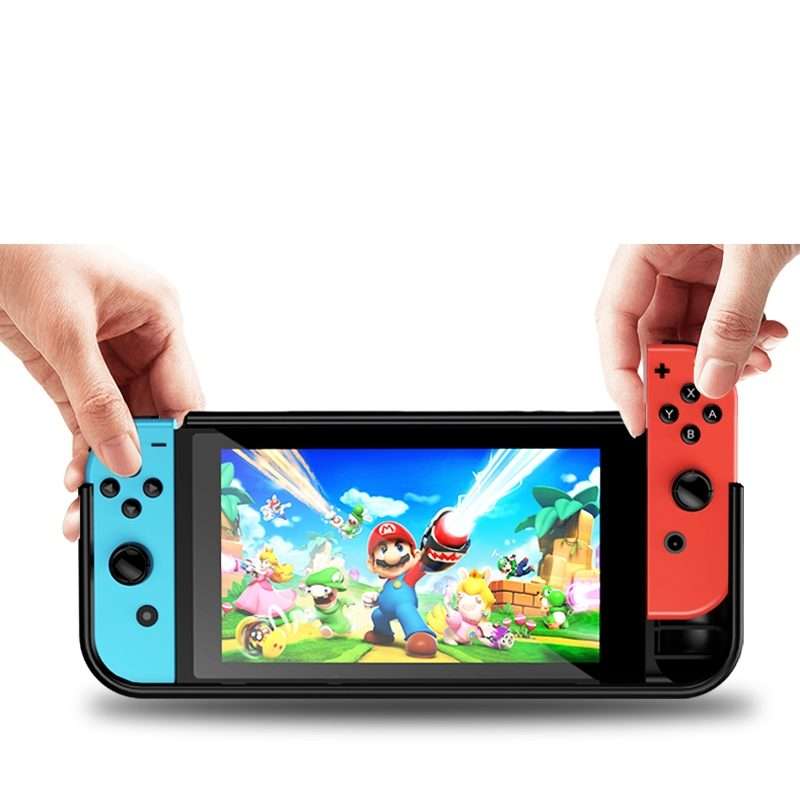 Anti-slip and Shockproof Game Console TPU Protective Cover for Nintendo Switch OLED(Black)