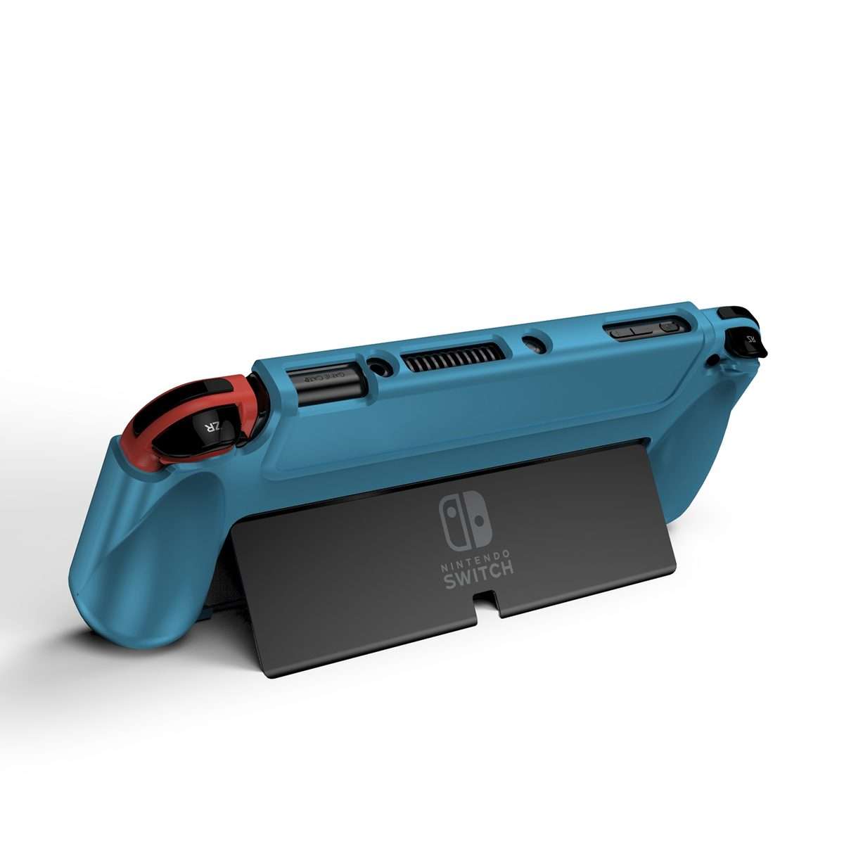 Anti-slip and Shockproof Game Console TPU Protective Cover for Nintendo Switch OLED(Blue)