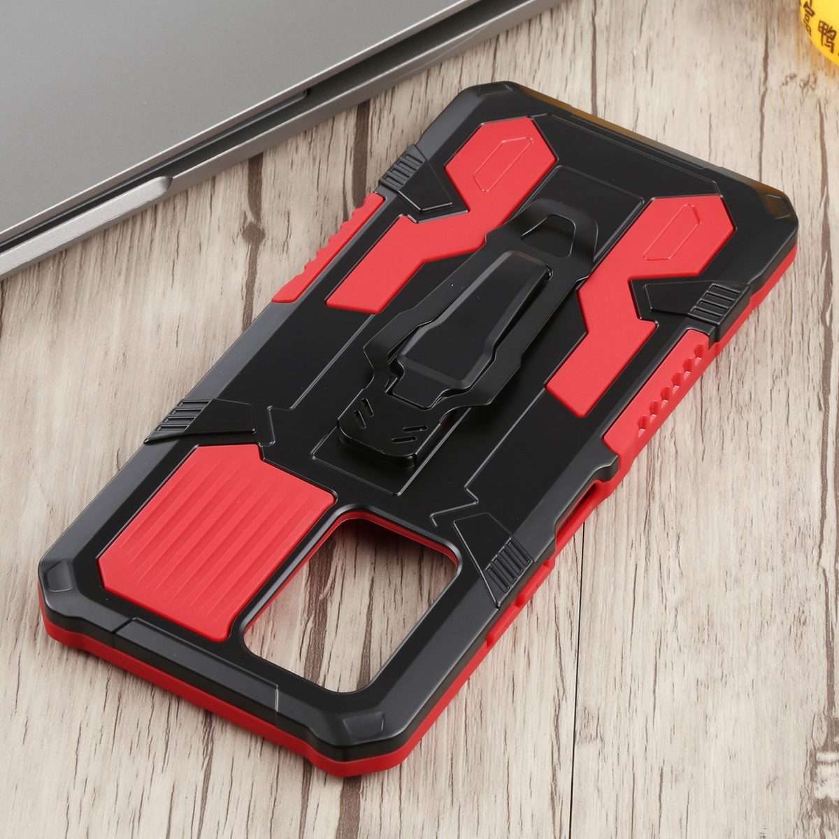 For Infinix Note 10 Pro Armor Warrior Shockproof PC + TPU Phone Case(Red)