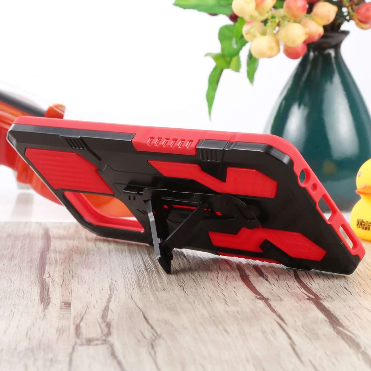 For Infinix Note 10 Pro Armor Warrior Shockproof PC + TPU Phone Case(Red)