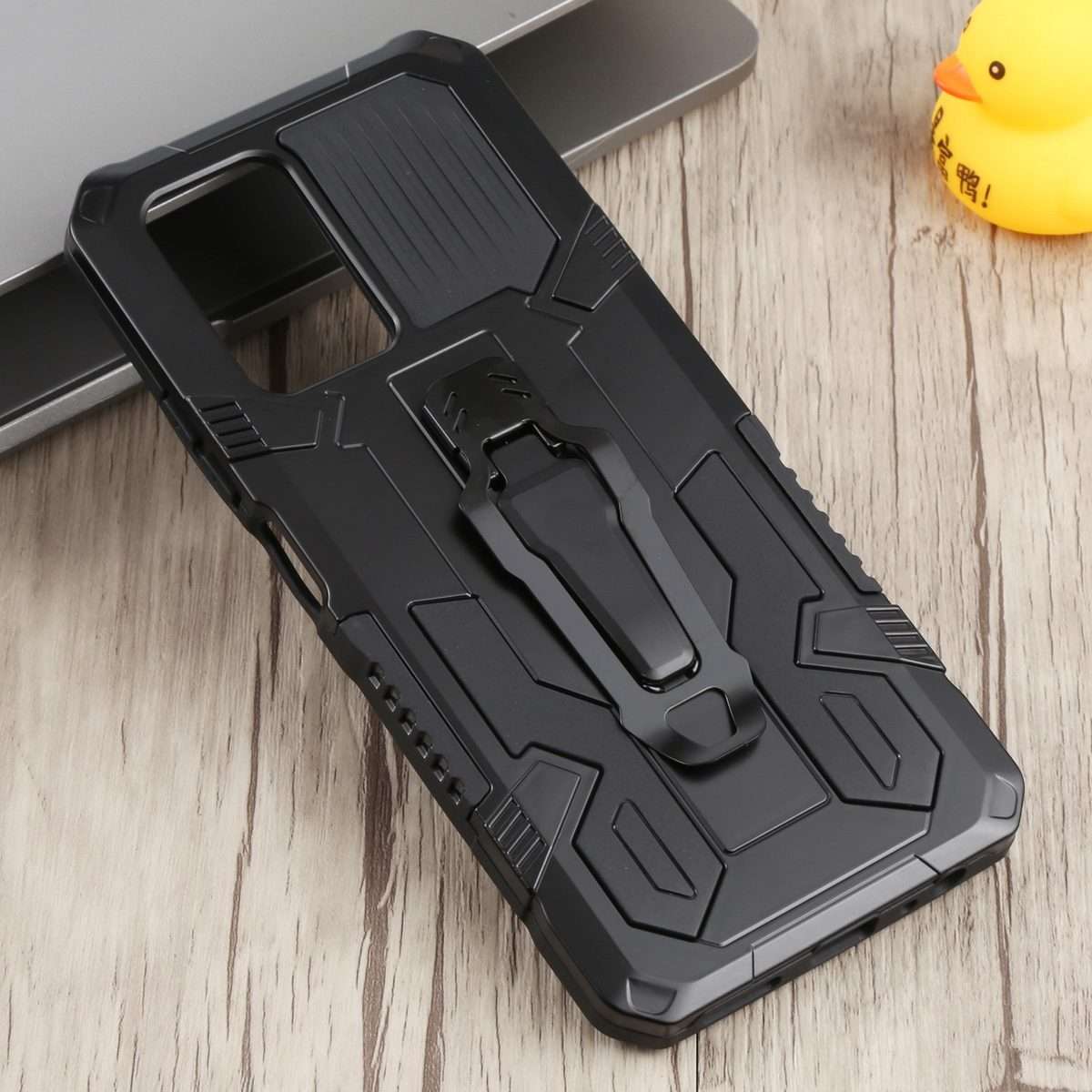 For Infinix Note 10 Pro Armor Warrior Shockproof PC + TPU Phone Case(Black)