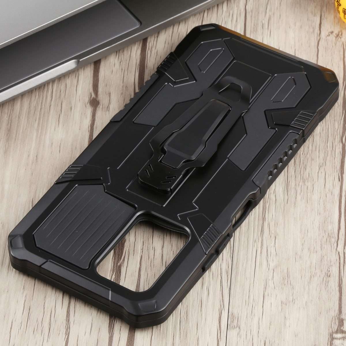 For Infinix Note 10 Pro Armor Warrior Shockproof PC + TPU Phone Case(Black)