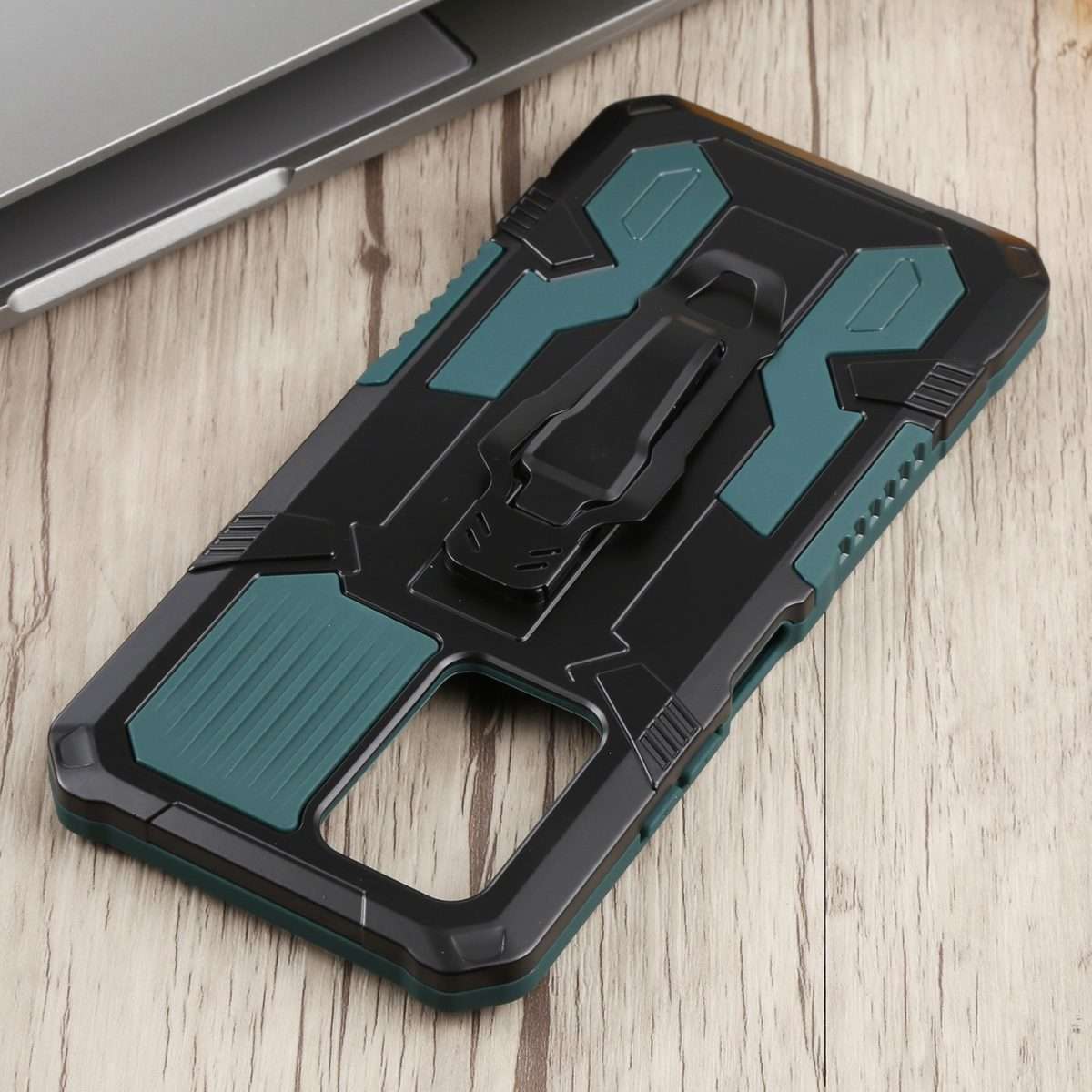 For Infinix Note 10 Pro Armor Warrior Shockproof PC + TPU Phone Case(Green)