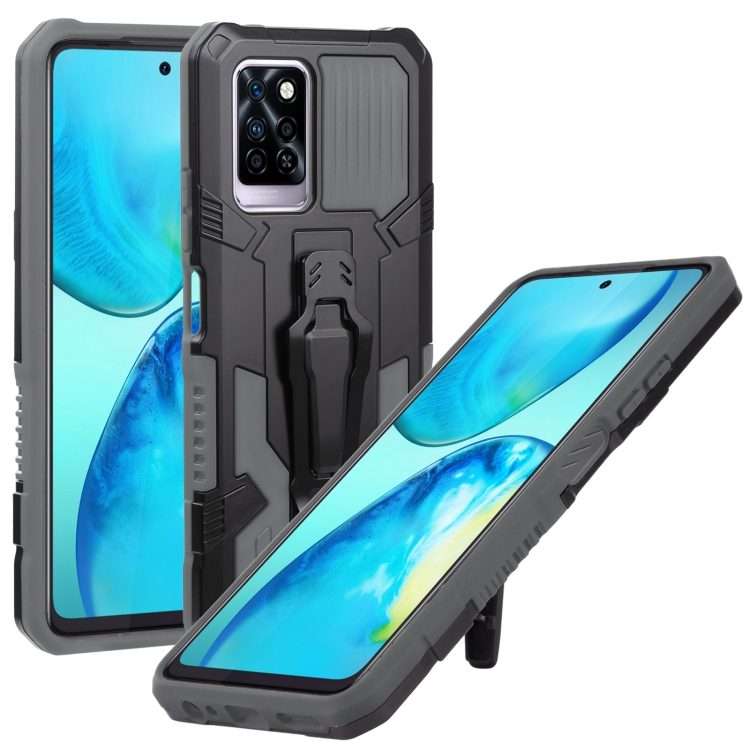 For Infinix Note 10 Pro Armor Warrior Shockproof PC + TPU Phone Case(Grey)