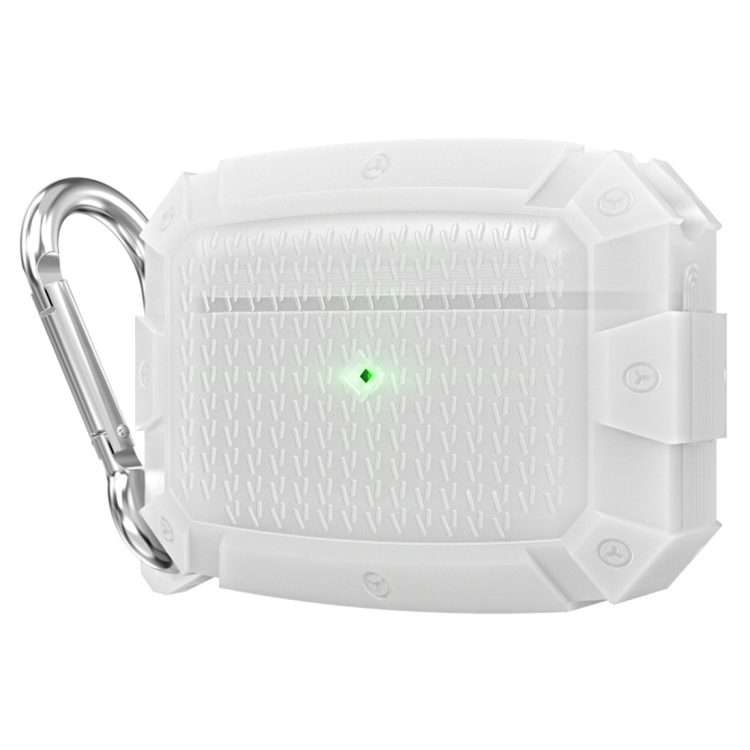 For AirPods Pro Shield Armor Waterproof Wireless Earphone Protective Case ... (Fluorescent White)