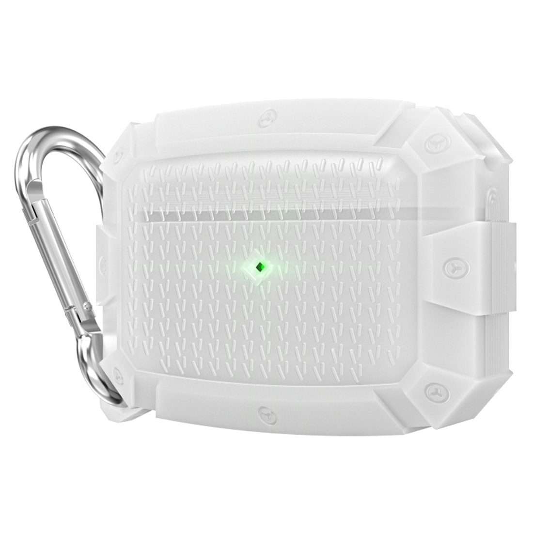 For AirPods Pro Shield Armor Waterproof Wireless Earphone Protective Case ... (Fluorescent White)