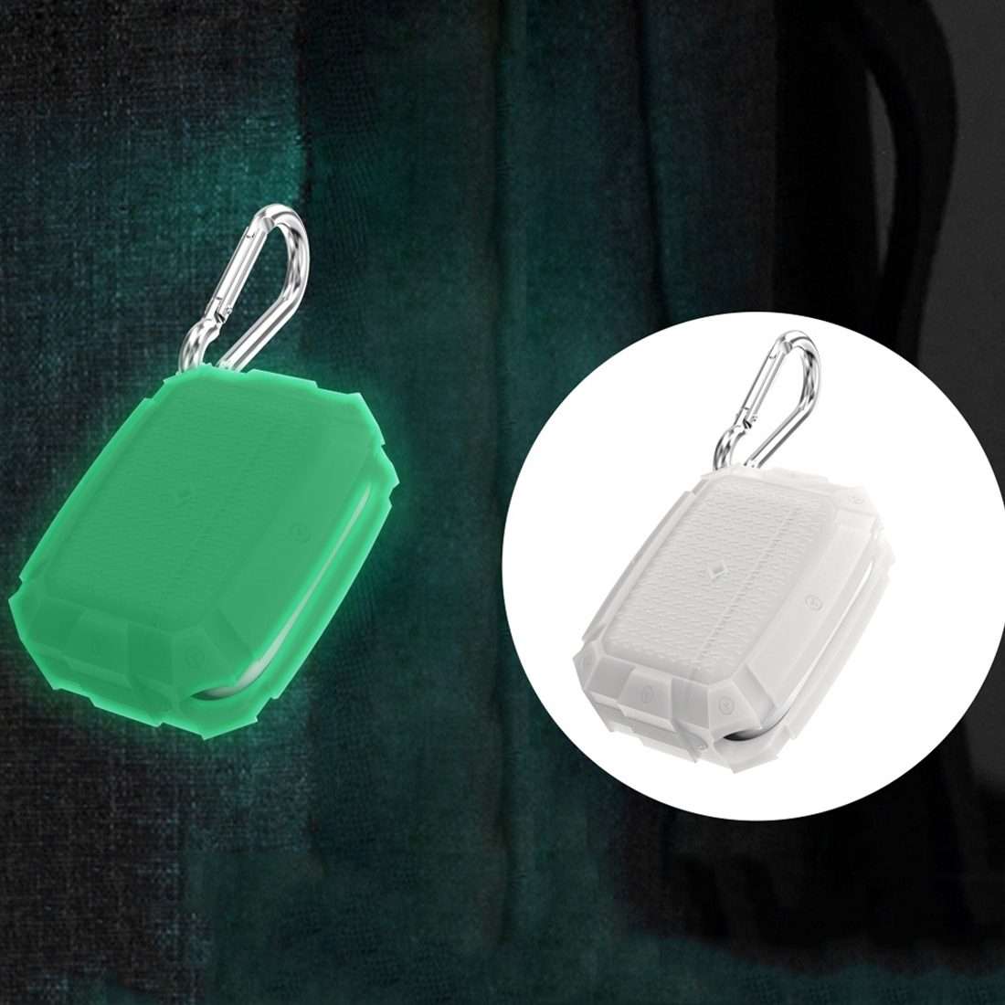 For AirPods Pro Shield Armor Waterproof Wireless Earphone Protective Case ... (Fluorescent White)
