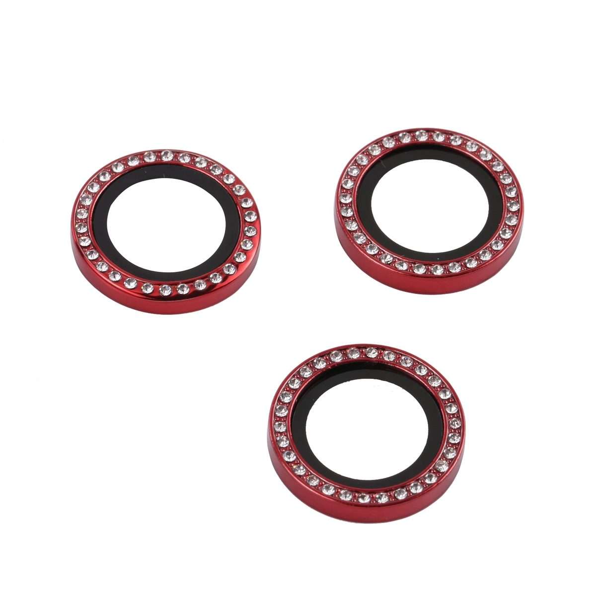 For iPhone 13 Pro Max / 13 Pro 9H Point Drill Camera Lens Protector Ring(Red)