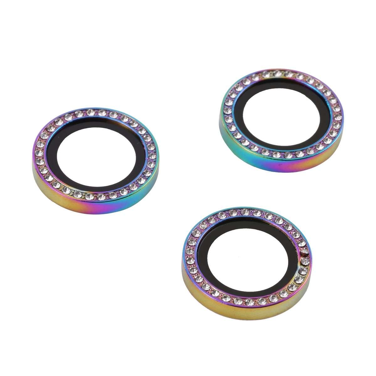 For iPhone 13 Pro Max / 13 Pro 9H Point Drill Camera Lens Protector Ring(Colorful)