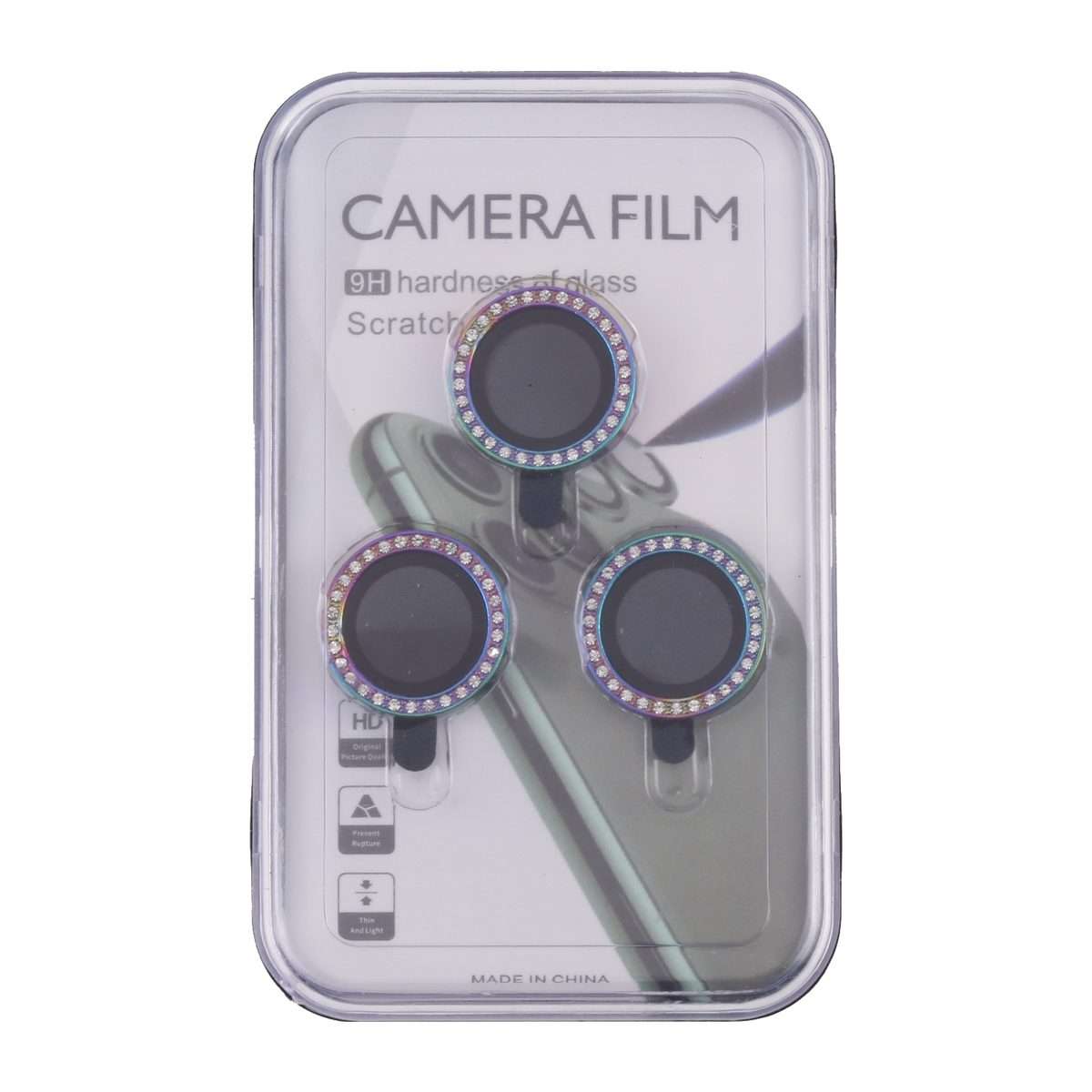 For iPhone 13 Pro Max / 13 Pro 9H Point Drill Camera Lens Protector Ring(Colorful)