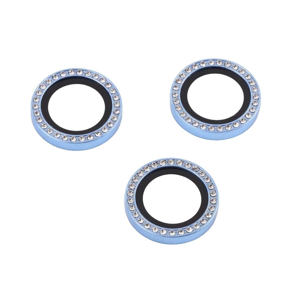 For iPhone 13 Pro Max / 13 Pro 9H Point Drill Camera Lens Protector Ring(Blue)