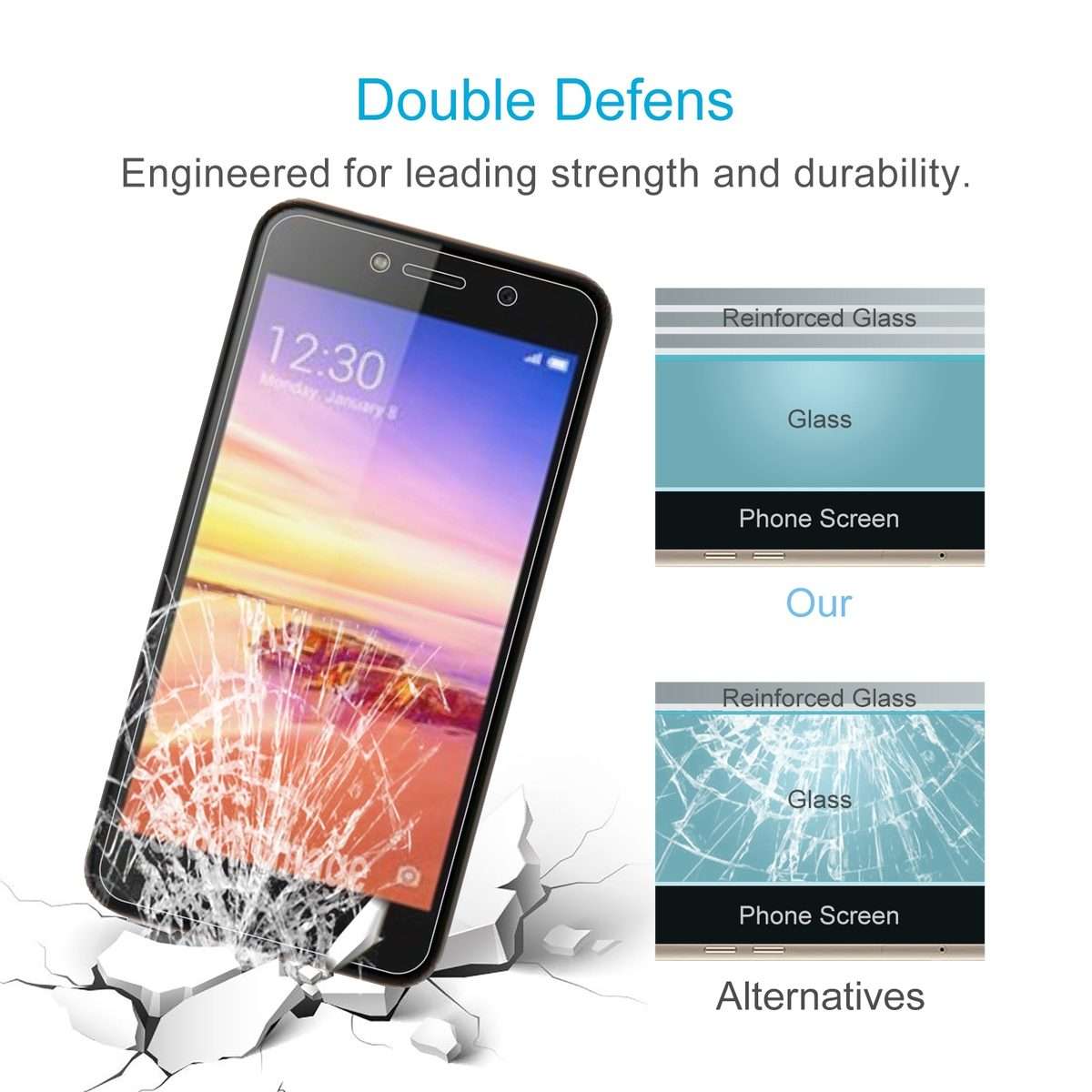 10 PCS 0.26mm 9H 2.5D Tempered Glass Film For Tecno A32F