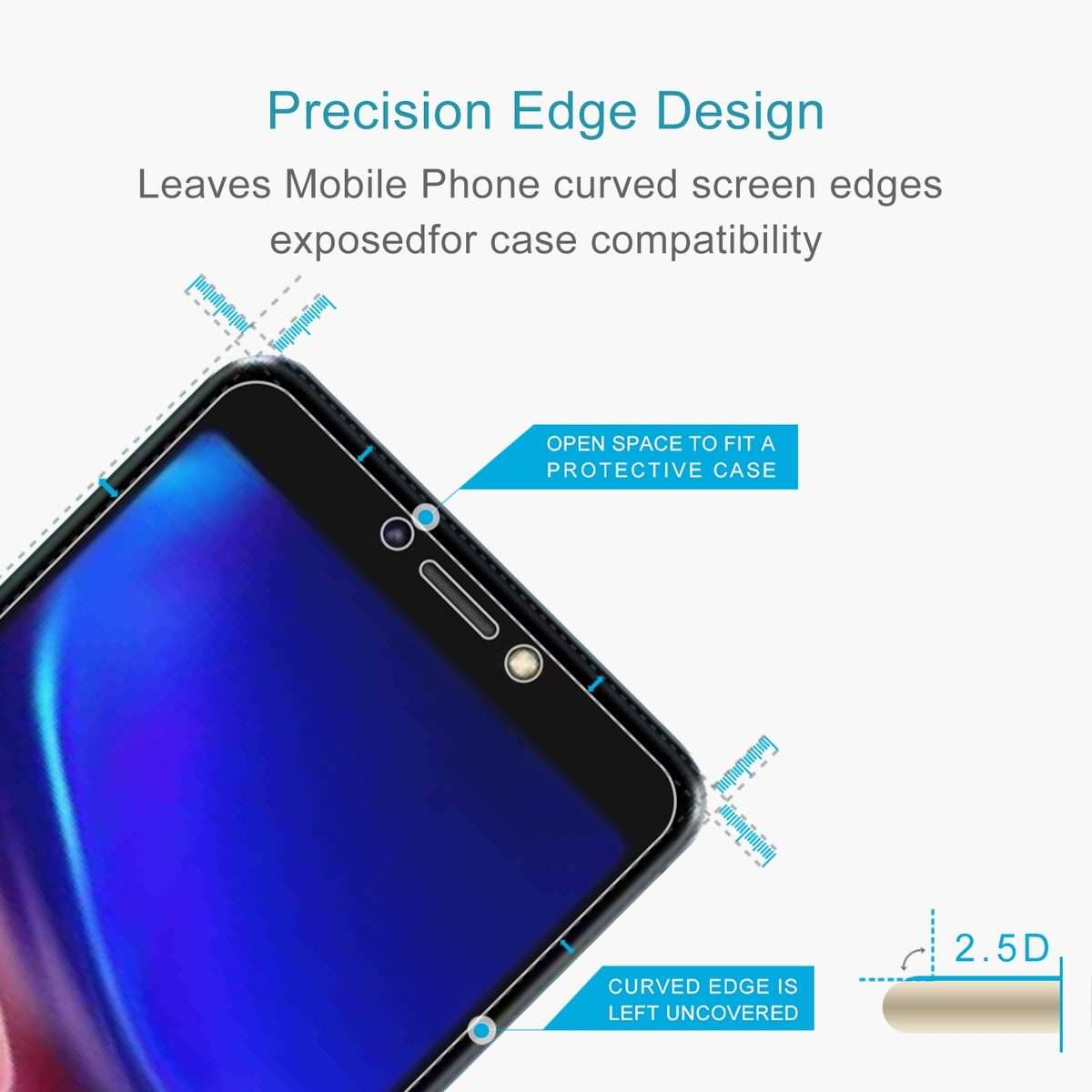 10 PCS 0.26mm 9H 2.5D Tempered Glass Film For Tecno P32