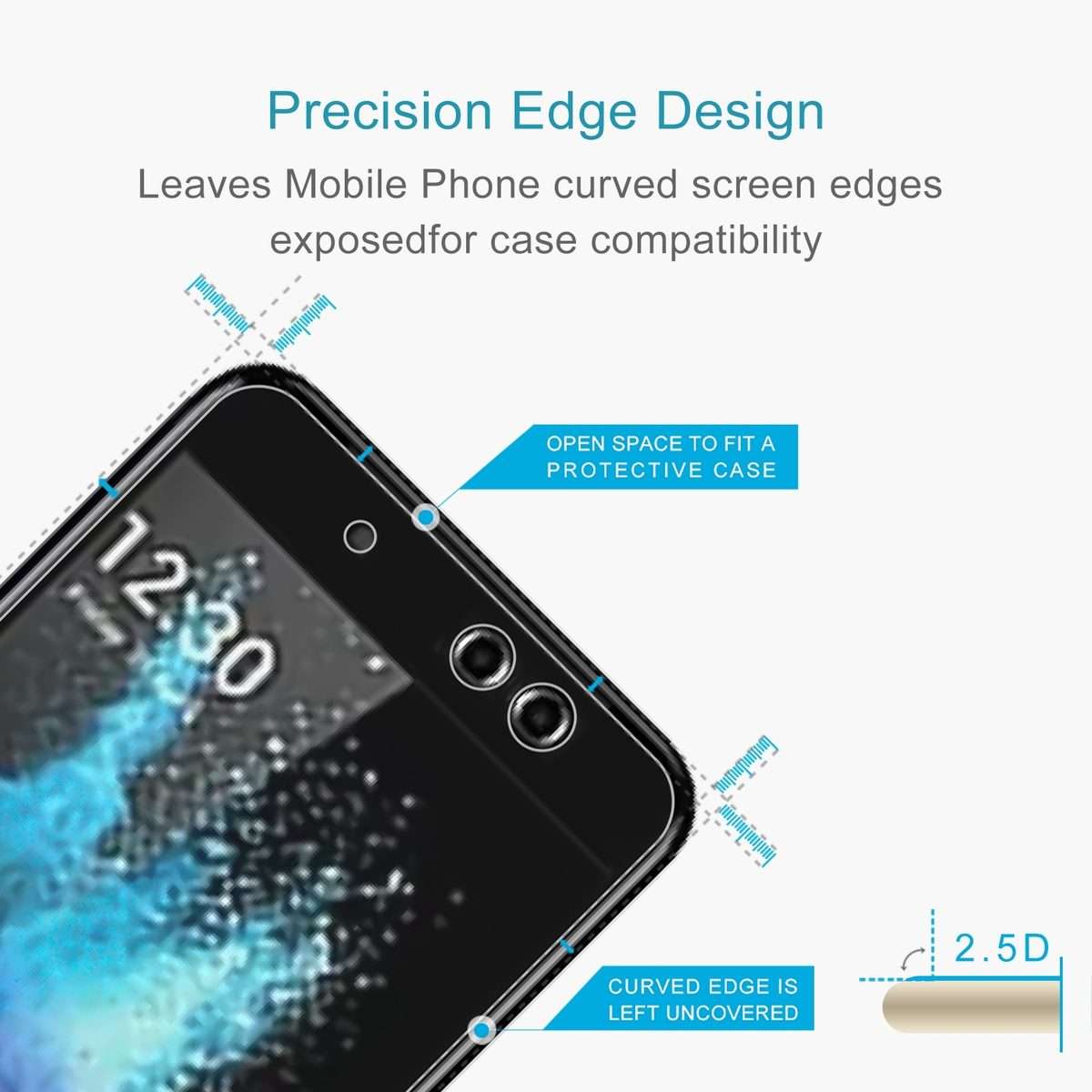 10 PCS 0.26mm 9H 2.5D Tempered Glass Film For Tecno S32