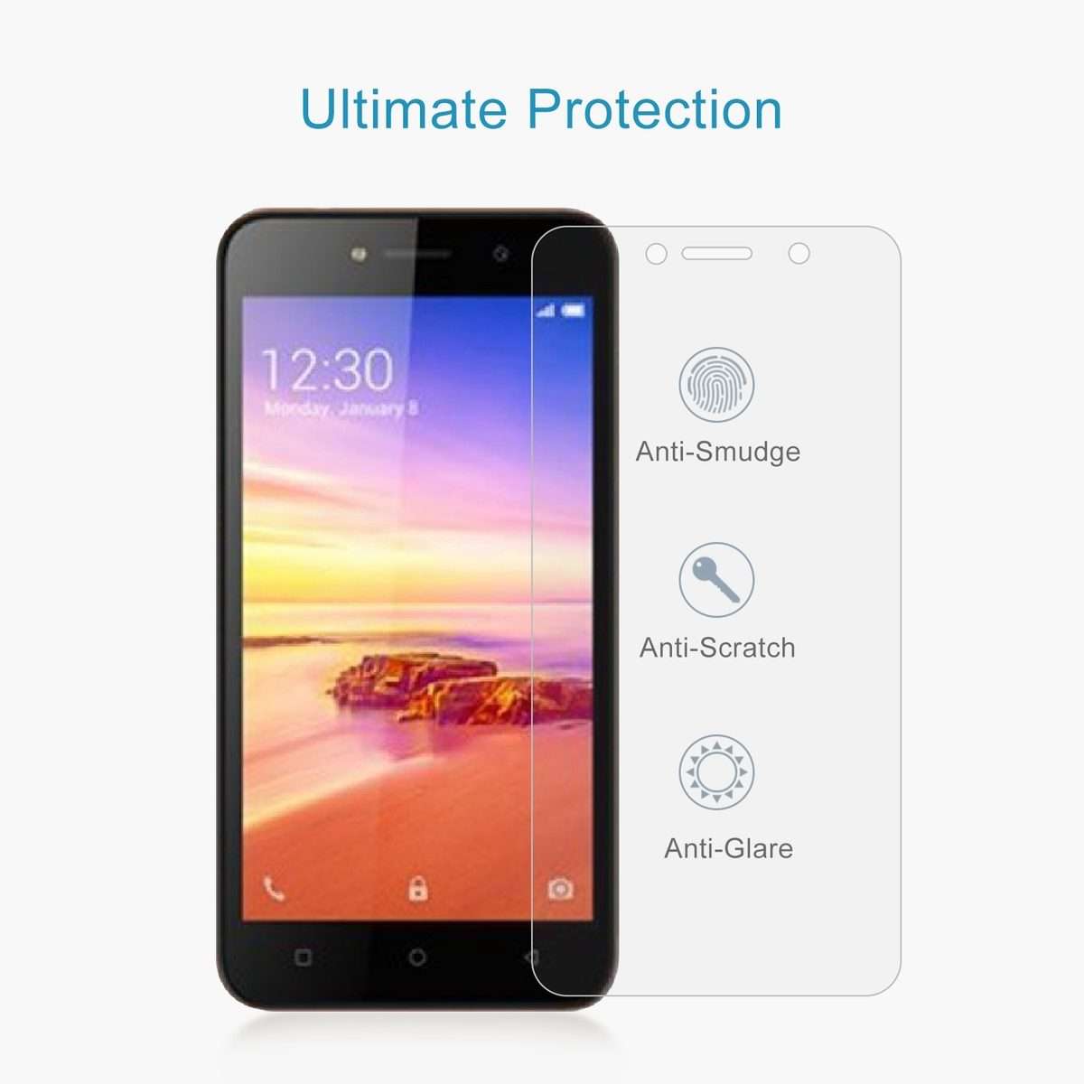 50 PCS 0.26mm 9H 2.5D Tempered Glass Film For Tecno A32F