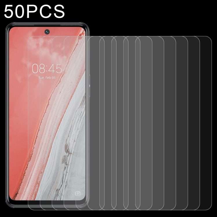 50 PCS 0.26mm 9H 2.5D Tempered Glass Film For Tecno Spark 8 Pro