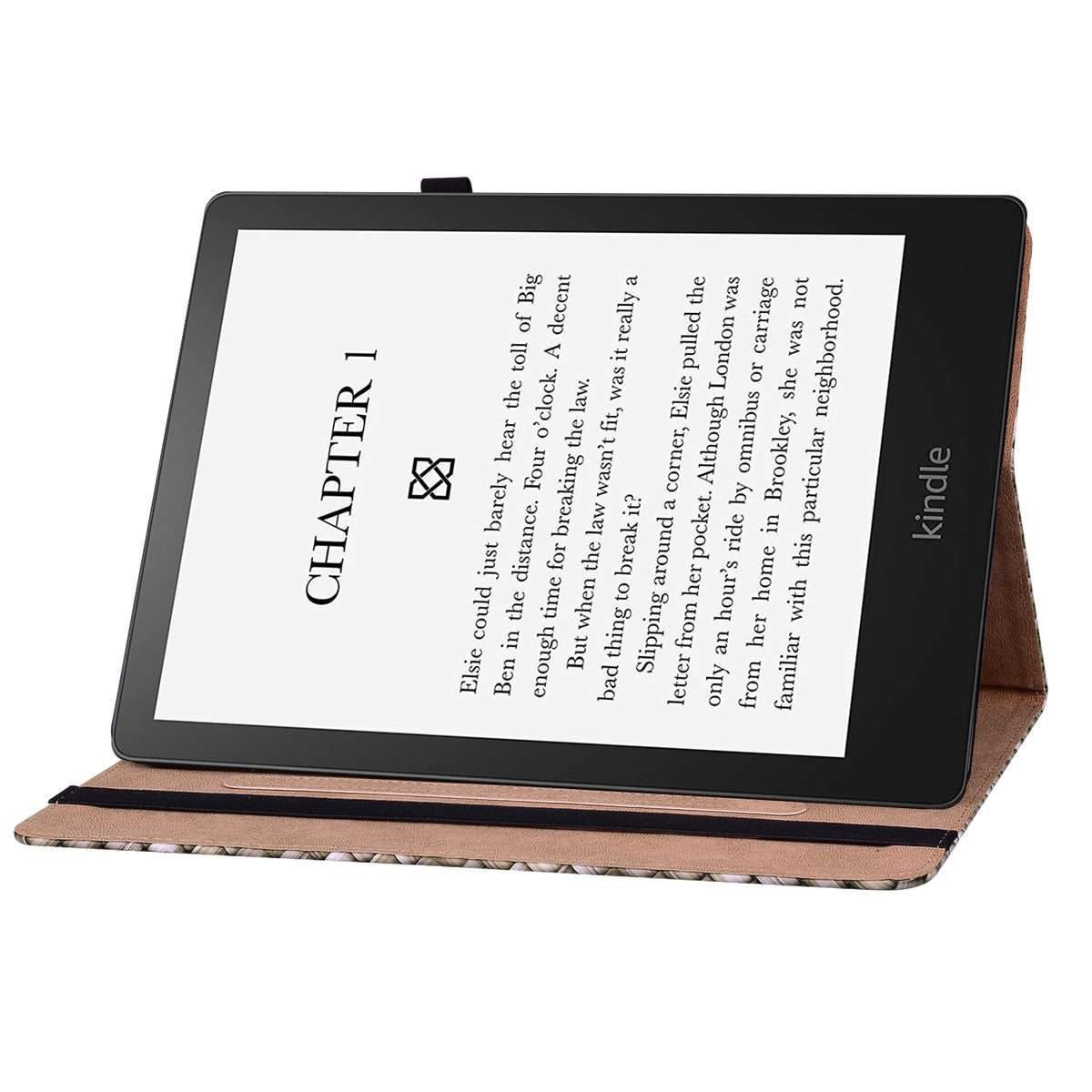 For Amazon Kindle Paperwhite 5 Color Weave Smart Leather Tablet Case(Brown)