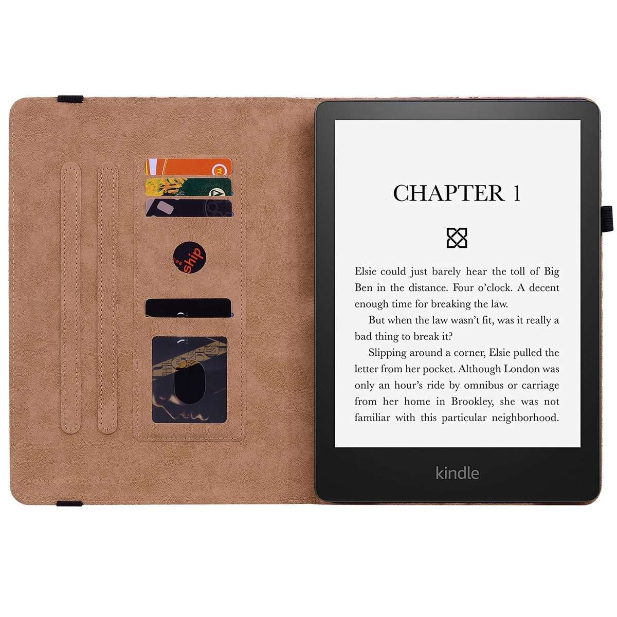 For Amazon Kindle Paperwhite 5 Color Weave Smart Leather Tablet Case(Blue)