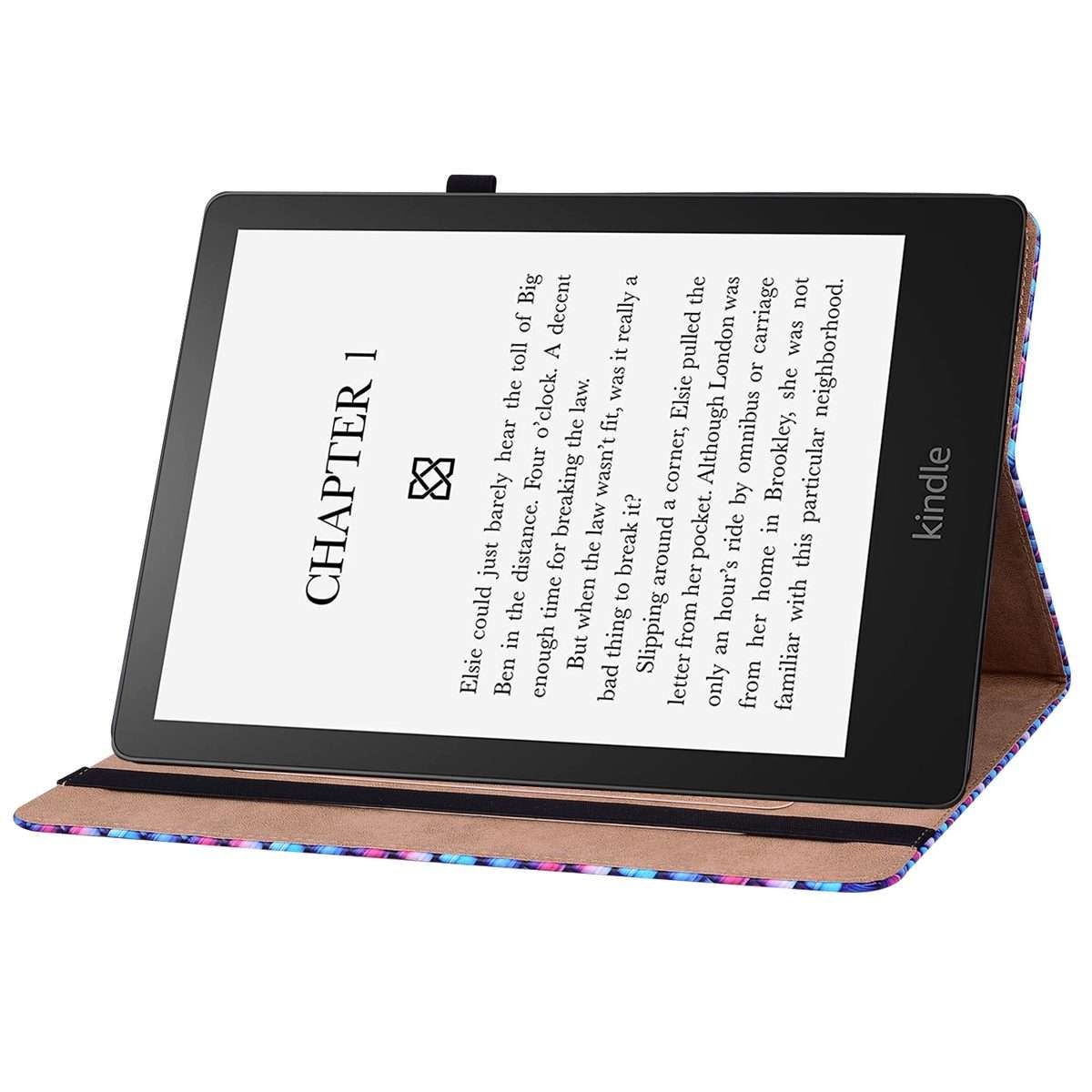 For Amazon Kindle Paperwhite 5 Color Weave Smart Leather Tablet Case(Blue)