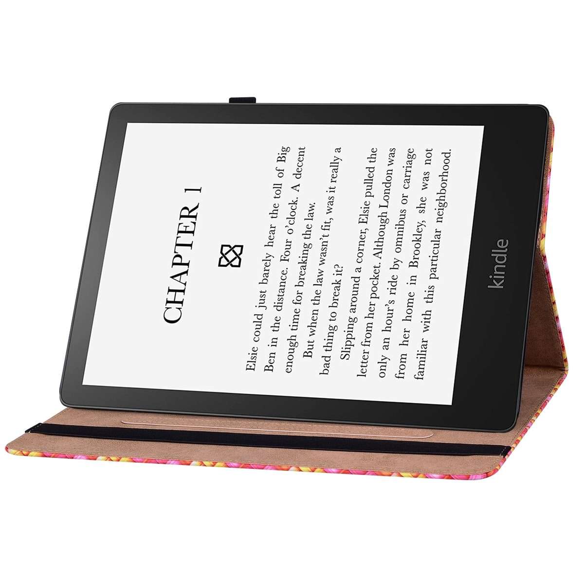 For Amazon Kindle Paperwhite 5 Color Weave Smart Leather Tablet Case(Rose Red)
