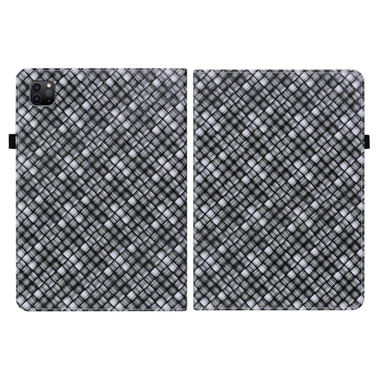 Color Weave Smart Leather Tablet Case For iPad Pro 11 2021 / 2020 / 2018 / Air 2020 10.9 (Black)