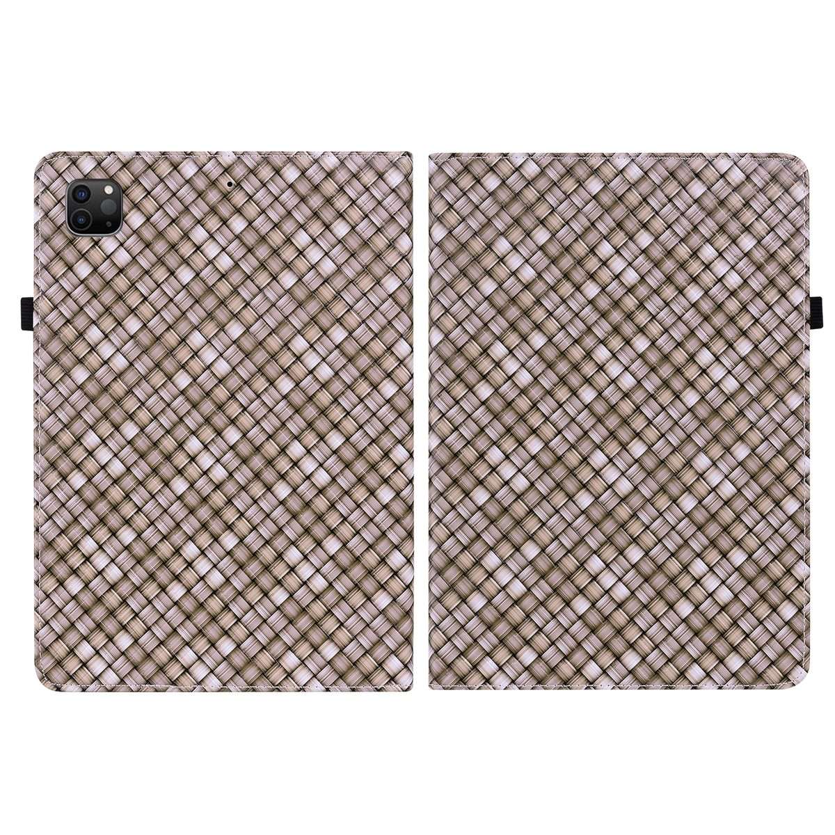 Color Weave Smart Leather Tablet Case For iPad Pro 11 2021 / 2020 / 2018 / Air 2020 10.9 (Brown)