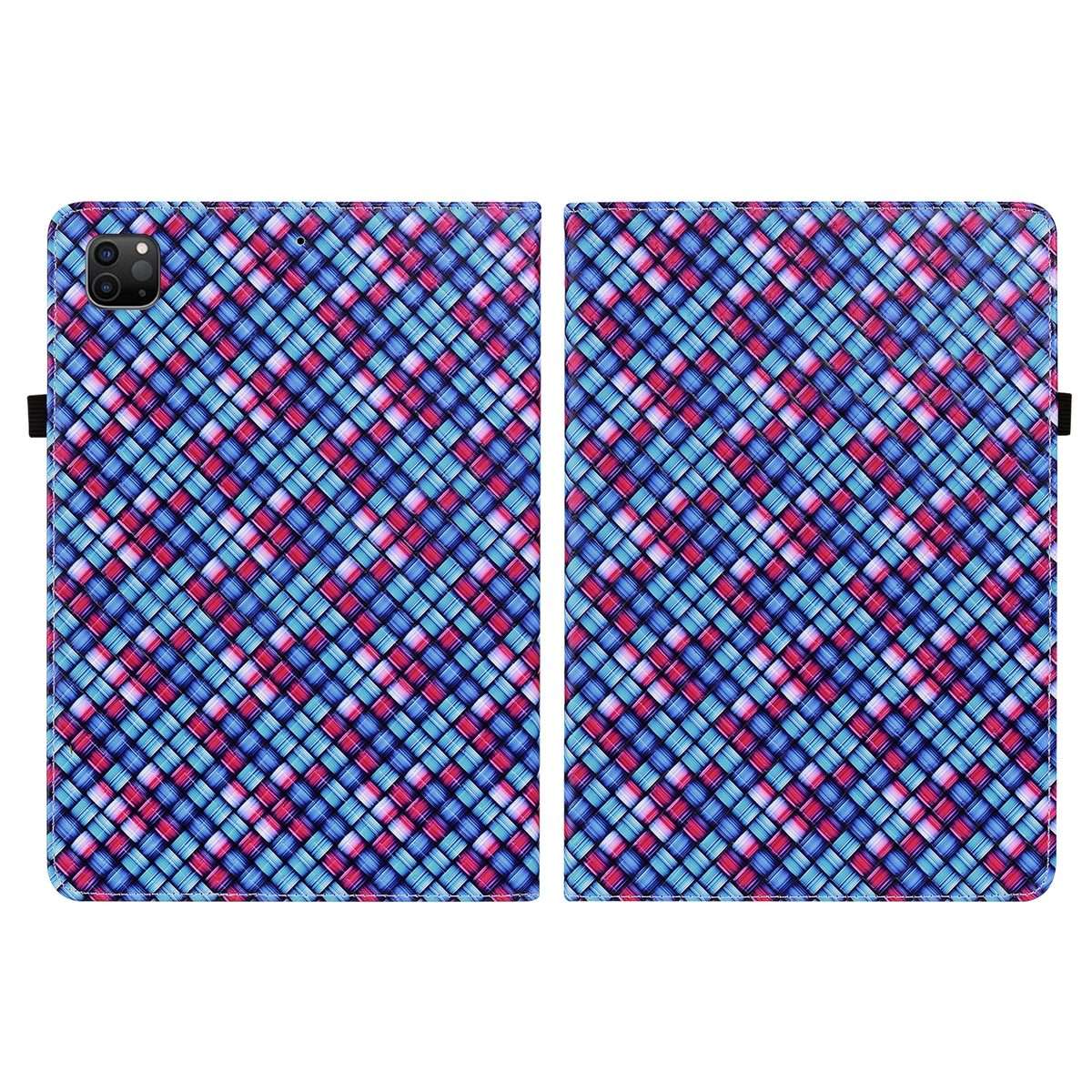 Color Weave Smart Leather Tablet Case For iPad Pro 11 2021 / 2020 / 2018 / Air 2020 10.9 (Blue)