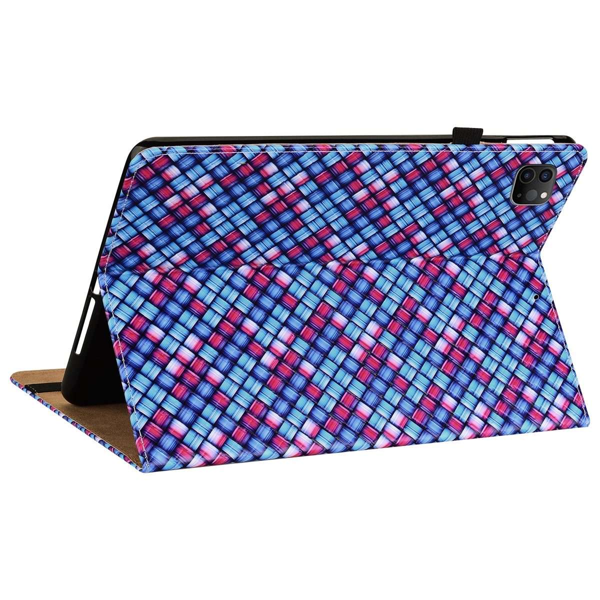 Color Weave Smart Leather Tablet Case For iPad Pro 11 2021 / 2020 / 2018 / Air 2020 10.9 (Blue)