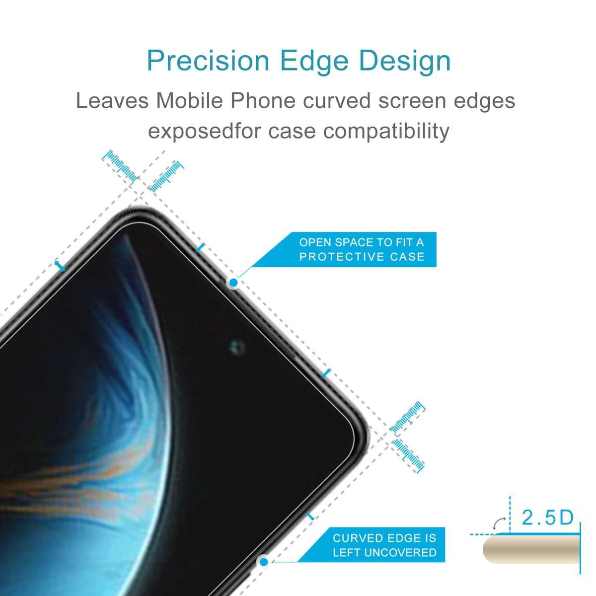 50 PCS 0.26mm 9H 2.5D Tempered Glass Film For Infinix Zero 5G