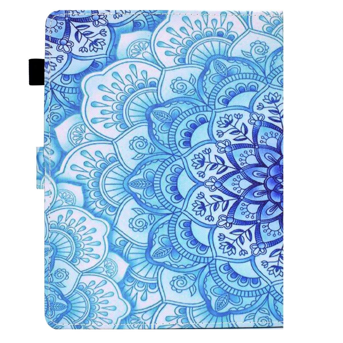 For 8 inch Tablet Electric Pressed TPU Leather Tablet Case(Green Flower)