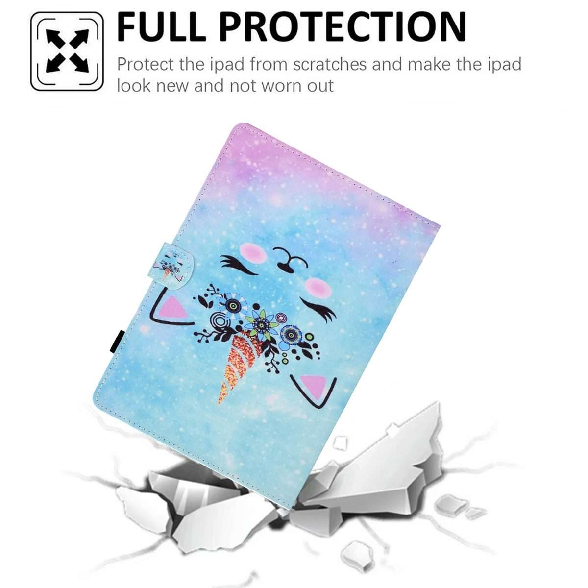 For 10 inch Tablet Sewing Pen Slot Leather Tablet Case(Wildebeest)