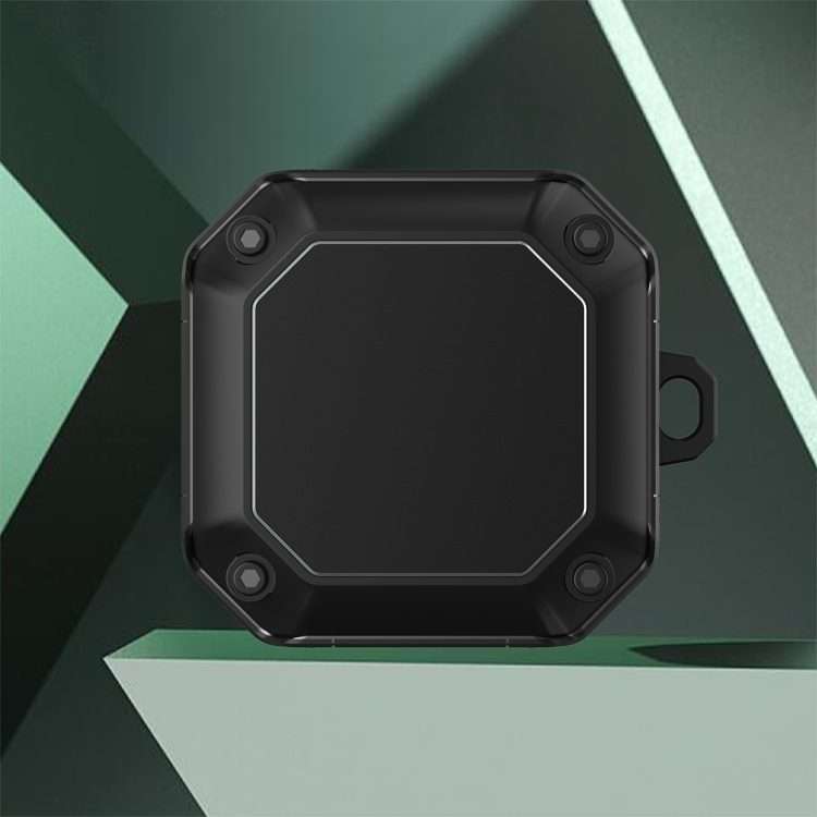 For Samsung Galaxy Buds 2 / Buds Pro / Buds Live / Buds 2 Pro Mecha Hardware TPU Earph ... (Black)