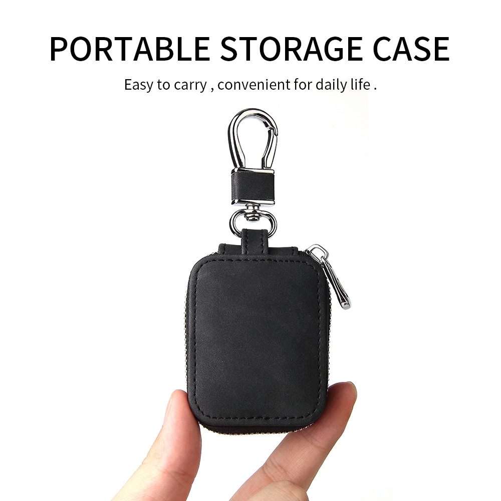 Leather Earphone Protective Case with Hook For Airpods 3 / Airpods Pro / Airpods 1 / 2(Coffee)