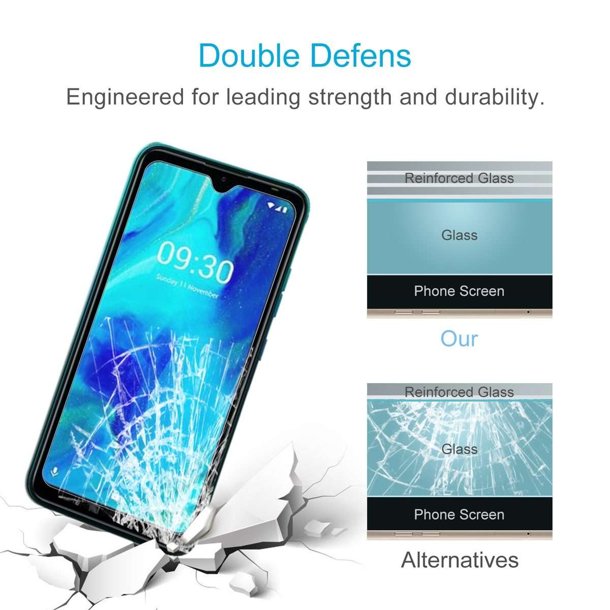 50 PCS 0.26mm 9H 2.5D Tempered Glass Film For Tecno Pop 5P