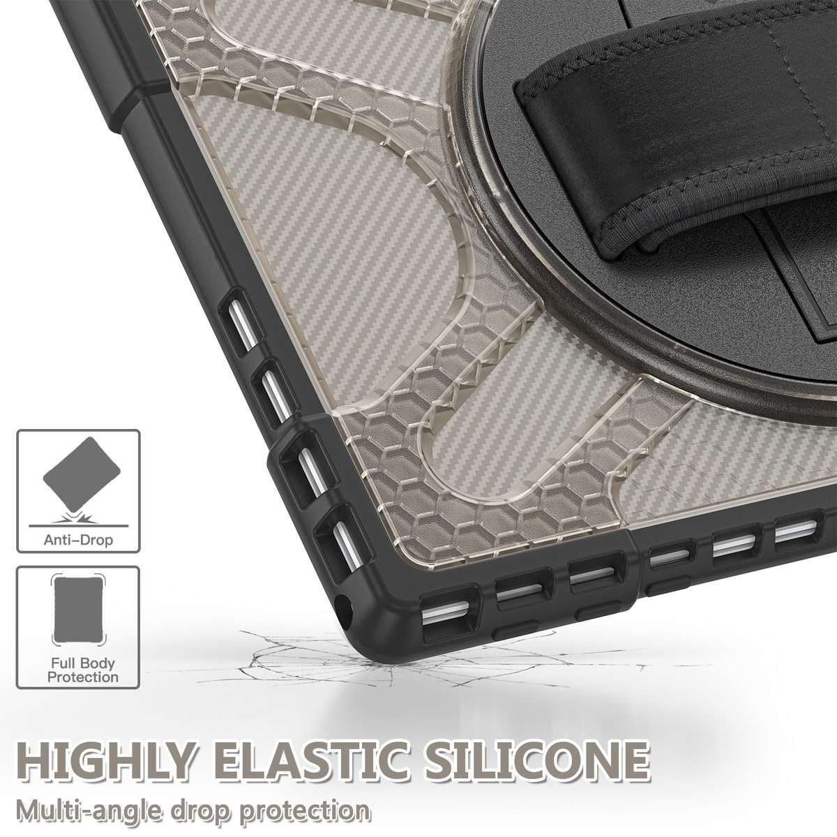 For MicroSoft Surface Pro 4 / 5 / 6 / 7 TPU + PC Tablet Case(Tea Color)