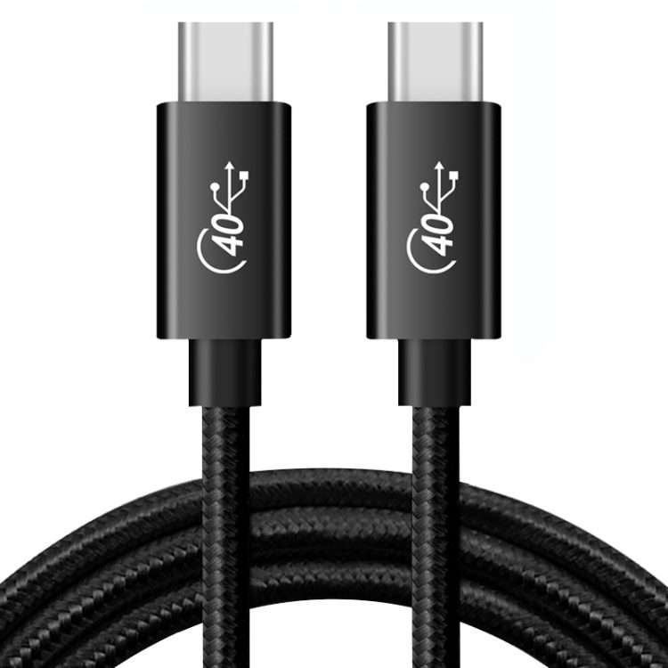 PD 100W USB-C / Type-C to USB-C / Type-C Compatible Thunderbolt 4 Full-function D ... (Black Mesh)