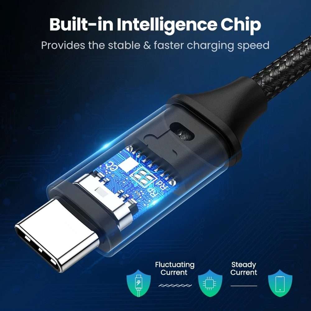 USB-C / Type-C Male to USB-C / Type-C Male Thunderbolt 3 Data Cable, Cable Length:1.2m
